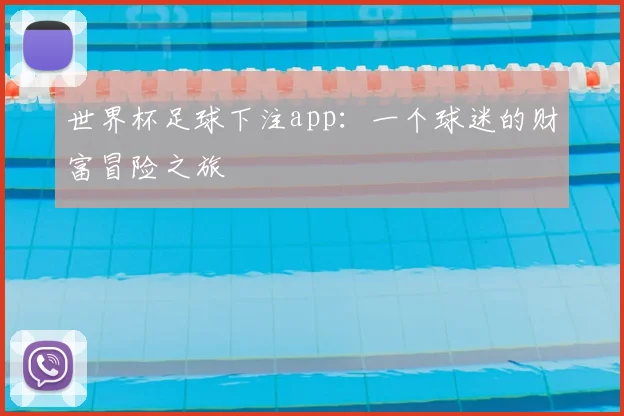世界杯足球下注app:一个球迷的财富冒险之旅